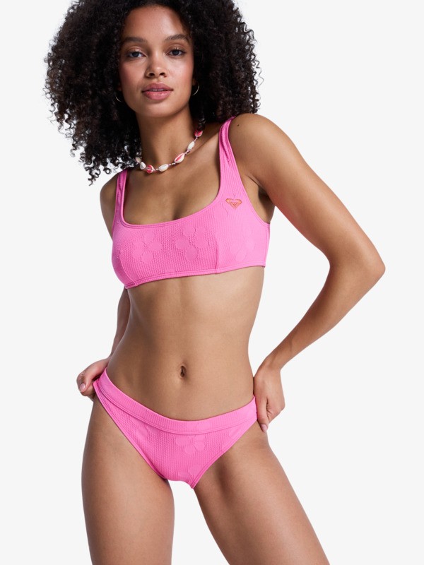 3 Roxy Paradise - Bas de bikini classique pour Femme Rose ERJX405230 Roxy