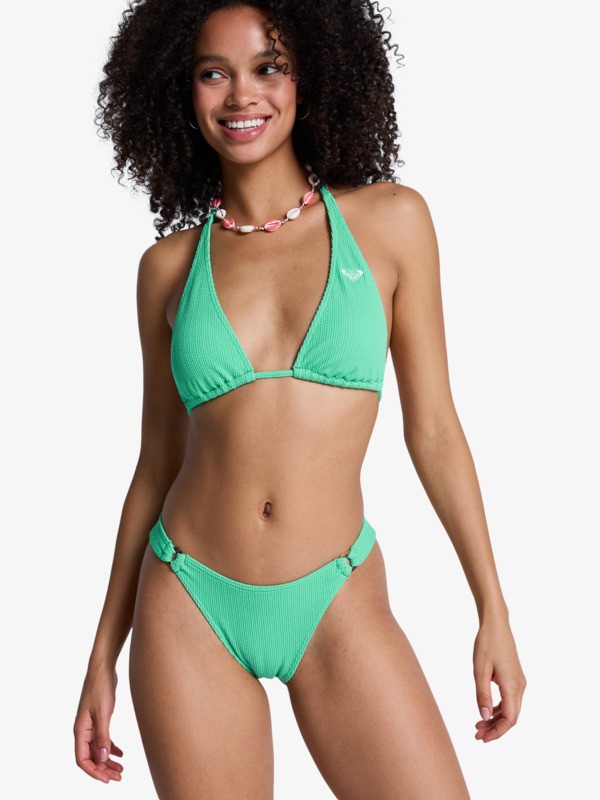 0 Roxy Sunshine - Cheeky Coverage Bikini Bottoms for Women Green ERJX405232 Roxy