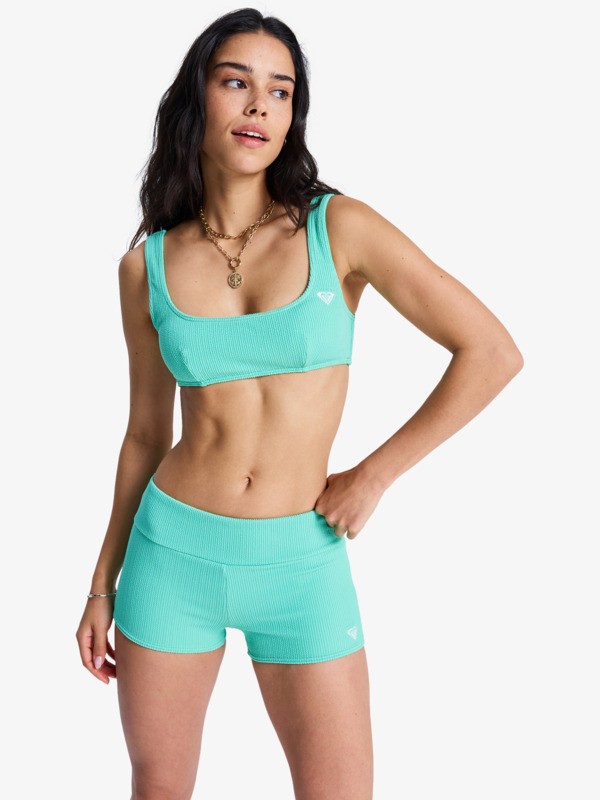0 Roxy Sunshine - Bikiniunterteil mit hohem Bund für Frauen Grün ERJX405235 Roxy
