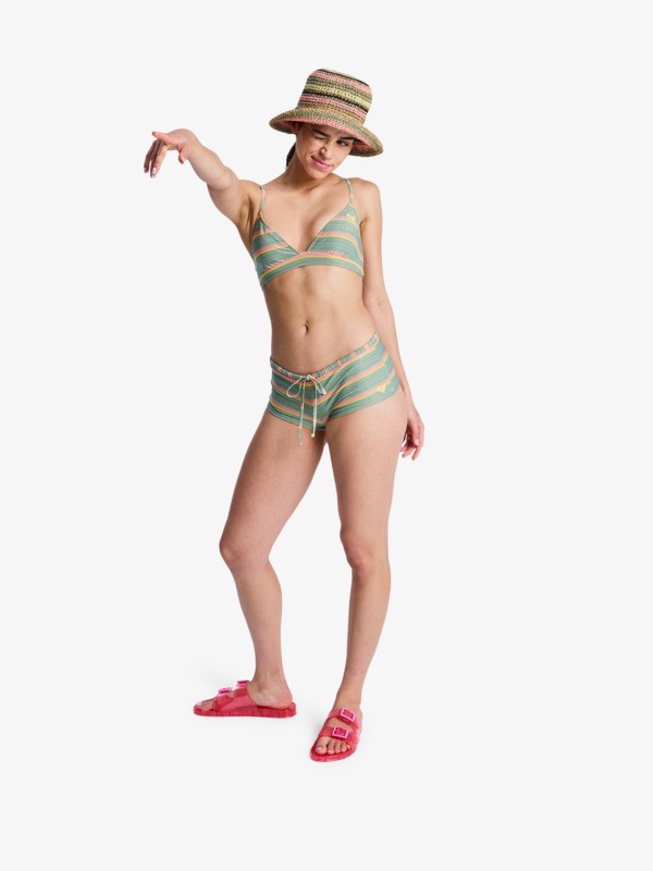 3 Ocean Dreamer - Bas de bikini Shorty pour Femme Vert ERJX405241 Roxy