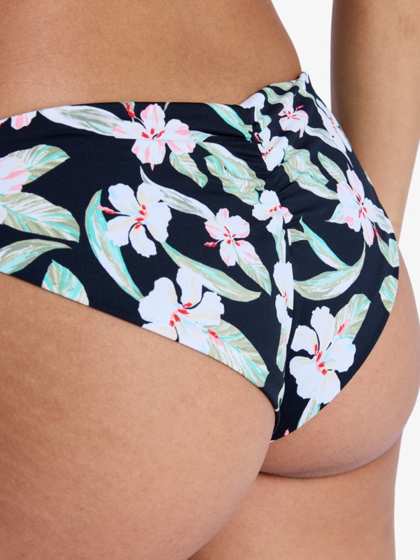 2 Printed Essentials - Cheeky Coverage Bikini Bottoms for Women Black ERJX405242 Roxy