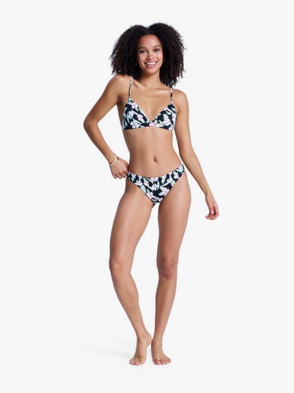 3 Printed Essentials - Cheeky Coverage Bikini Bottoms for Women Black ERJX405242 Roxy