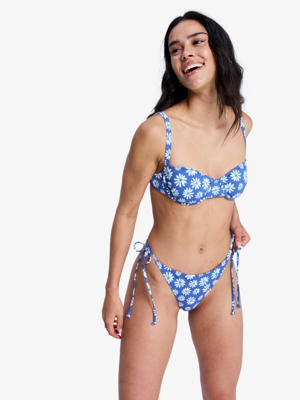 0 Printed Essentials - Bas de bikini échancré pour Femme Bleu ERJX405246 Roxy