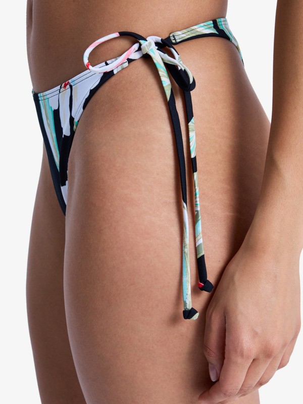 2 Printed Essentials - Bas de bikini &eacute;chancr&eacute; pour Femme Noir ERJX405246 Roxy