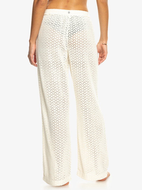 4 Mood Moving - Crochet Beachy Pant for Women Weiss ERJX603437 Roxy