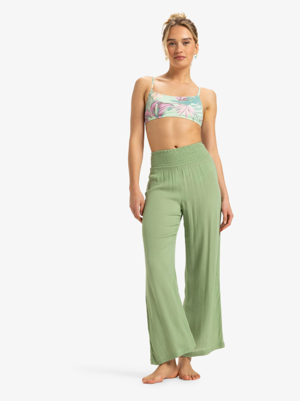 0 Along The Beach - Pantalón Playero para Mujer Verde ERJX603438 Roxy