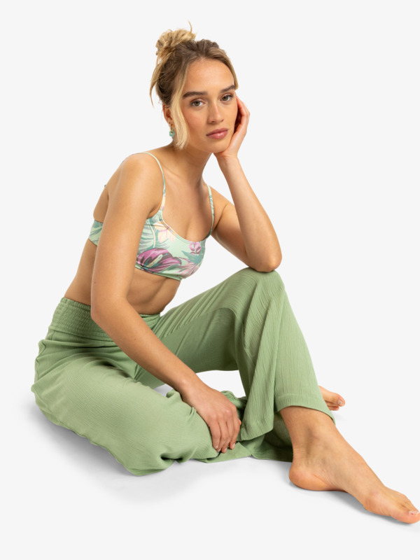 2 Along The Beach - Pantalón Playero para Mujer Verde ERJX603438 Roxy