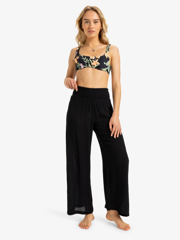 0 Along The Beach - Pantalon léger pour Femme Noir ERJX603438 Roxy