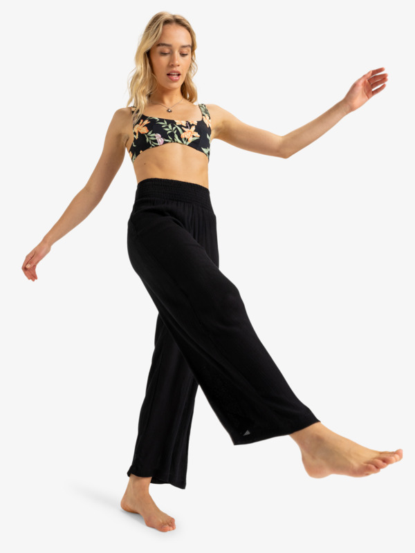 1 Along The Beach - Pantalón Playero para Mujer Negro ERJX603438 Roxy