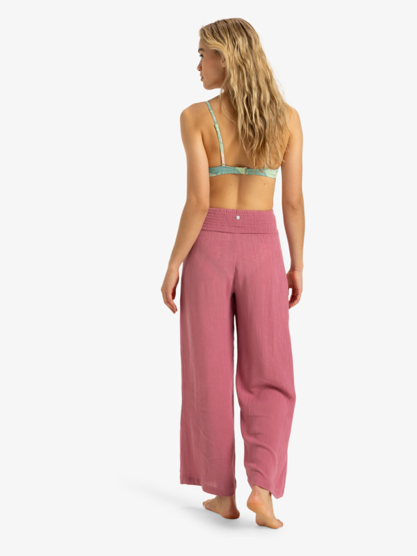 3 Along The Beach - Pantalon léger pour Femme Rose ERJX603438 Roxy