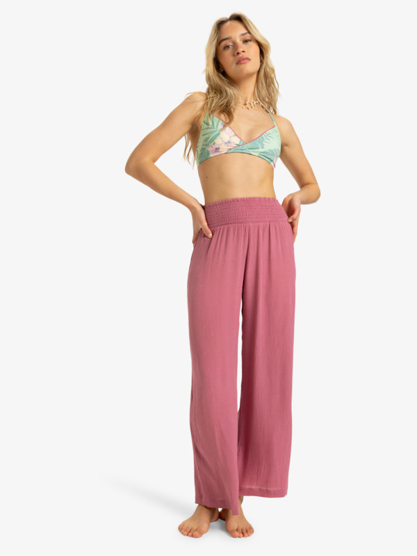 0 Along The Beach - Pantalón Playero para Mujer Rosa ERJX603438 Roxy