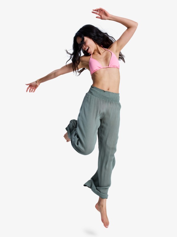 4 Along The Sunset - Strandbroek voor Dames Green ERJX603509 Roxy