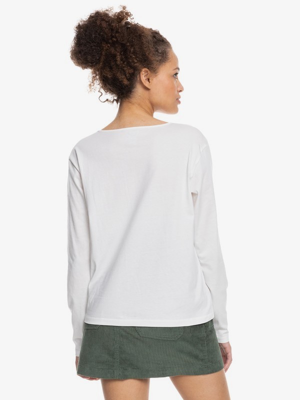 3 Loving Clouds - Camiseta de Manga Larga para Mujer Blanco ERJZT05265 Roxy