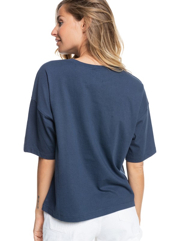 3 Easy And Basic - T-shirt manches courtes pour Femme Bleu ERJZT05326 Roxy