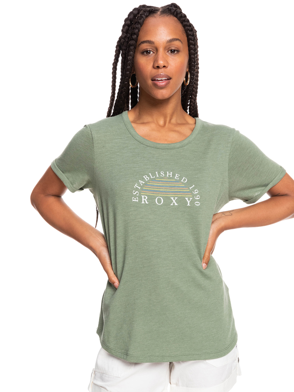 0 Oceanaholic - T-shirt manches courtes pour Femme Vert ERJZT05354 Roxy