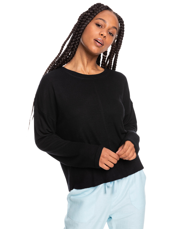 0 Not Before Coffee - Longsleeve für Frauen Schwarz ERJZT05361 Roxy
