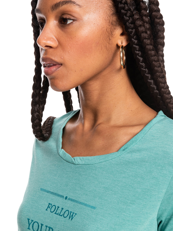 2 Chasing The Swell - Short Sleeve T-Shirt for Women Blue ERJZT05363 Roxy