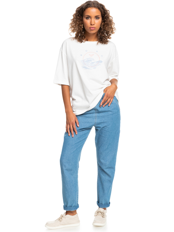 5 Wave Day - Bio-T-Shirt für Frauen Weiss ERJZT05426 Roxy