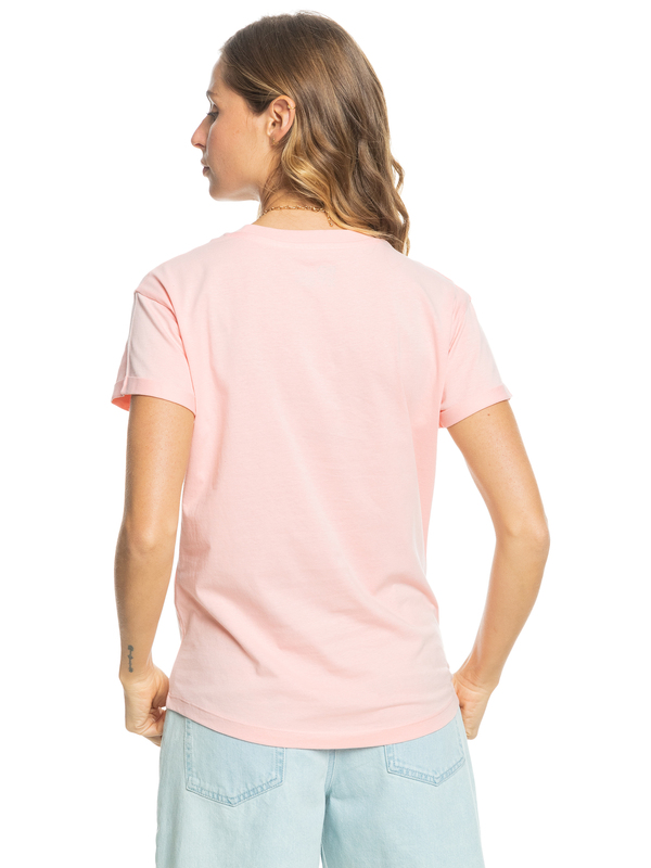 3 Sparkle Evening Flowers Square - Short Sleeves T-Shirt for Women Pink ERJZT05447 Roxy