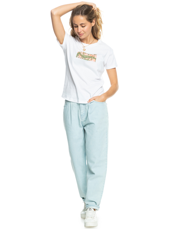 3 Sparkle Evening Flowers Square - T-shirt à manches courtes pour Femme Blanc ERJZT05447 Roxy