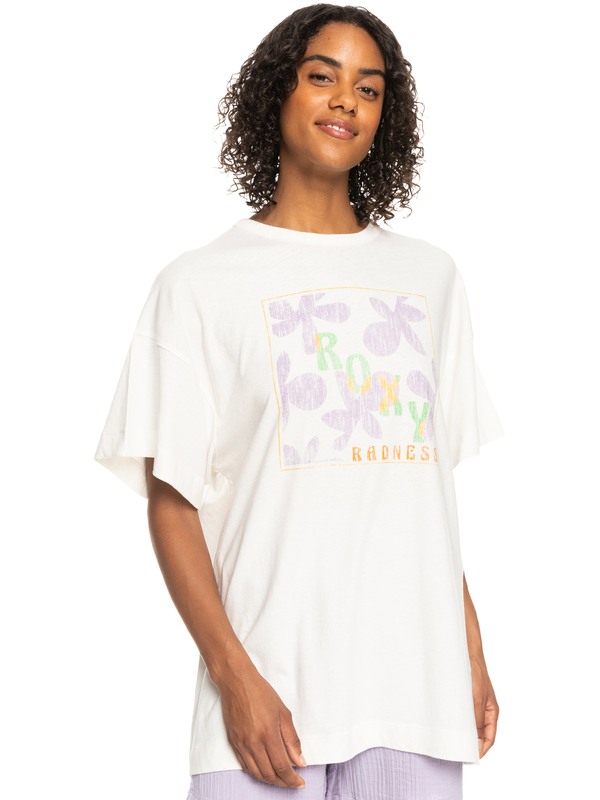 0 Sweet Flowers - Oversize Boyfriend-T-Shirt für Frauen Weiss ERJZT05469 Roxy