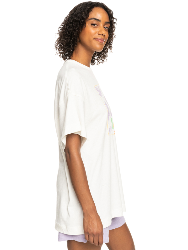 1 Sweet Flowers - Oversize Boyfriend-T-Shirt für Frauen Weiss ERJZT05469 Roxy