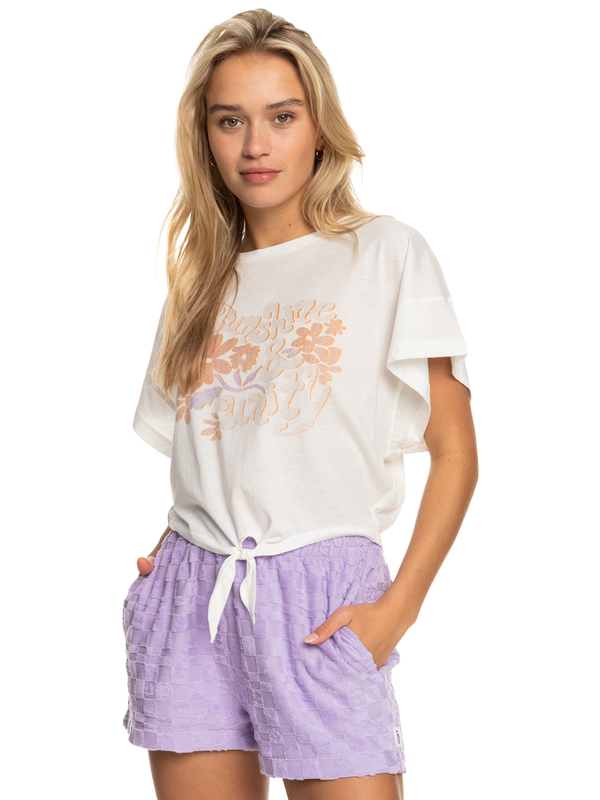 0 We Go To The Sea - Kürzeres T-Shirt für Frauen Weiss ERJZT05470 Roxy