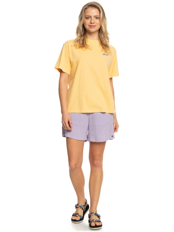 3 Moonlight Sunset - Oversized Boyfriend T-Shirt for Women Orange ERJZT05481 Roxy