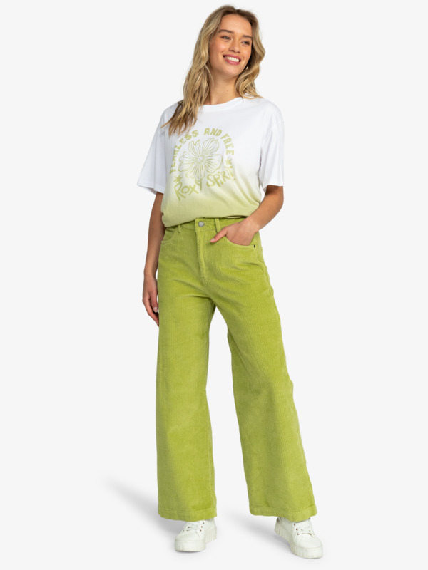 3 You Told Me A - Oversized T-Shirt for Women Green ERJZT05594 Roxy