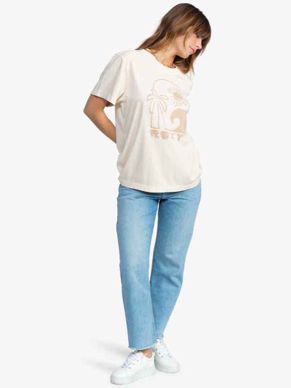 5 Mazzy - T-Shirt à manches courtes pour Femme Beige ERJZT05848 Roxy