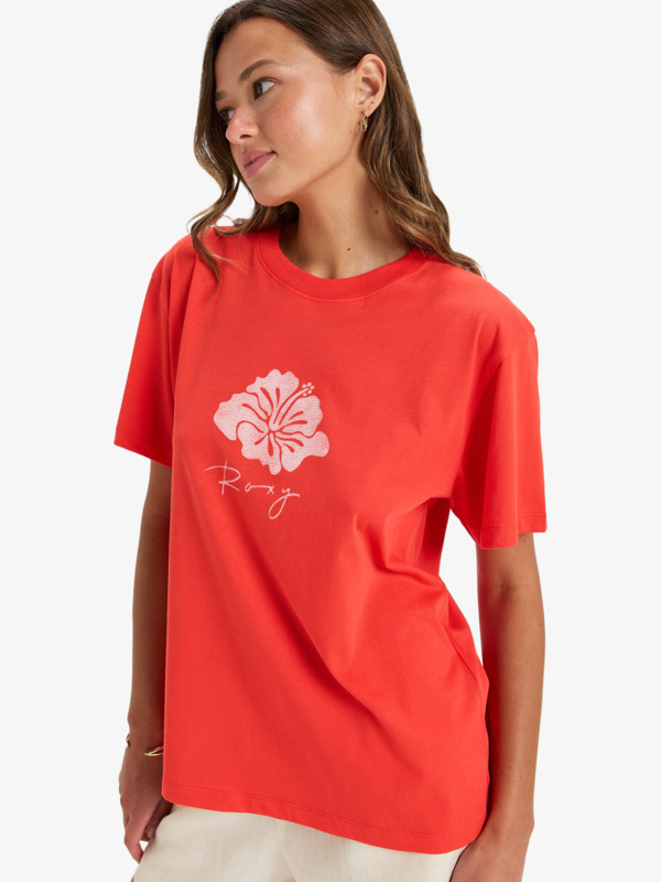 1 Hangloose The Sky - T-shirt à manches courtes pour Femme Rouge ERJZT05903 Roxy