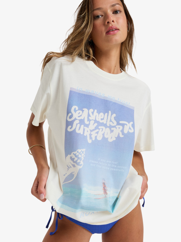 0 Hangloose The Sky - Short Sleeves T-Shirt for Women White ERJZT05903 Roxy