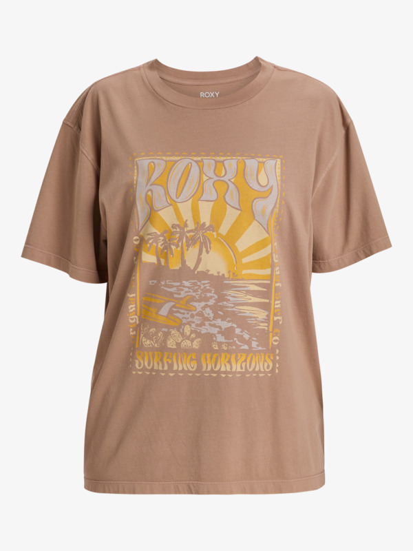 5 Sunnyoversize - T-shirt met Korte mouw voor Dames Brown ERJZT05906 Roxy