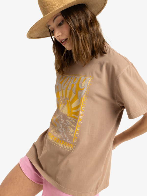 1 Sunnyoversize - T-shirt met Korte mouw voor Dames Brown ERJZT05906 Roxy