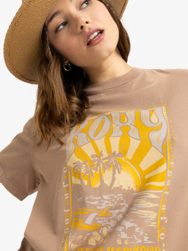 2 Sunnyoversize - T-shirt met Korte mouw voor Dames Brown ERJZT05906 Roxy