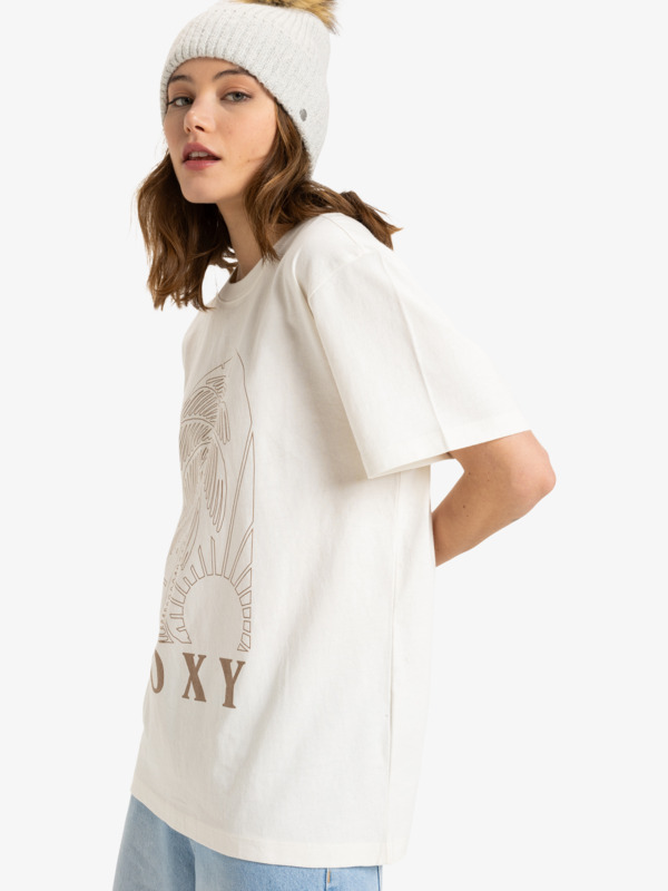 1 Sunnyoversize - T-shirt à manches courtes pour Femme Blanc ERJZT05907 Roxy