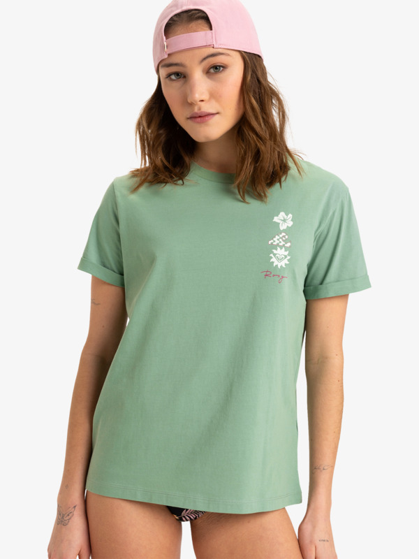 0 Oceanregular Art - Short Sleeves T-Shirt for Women Green ERJZT05910 Roxy