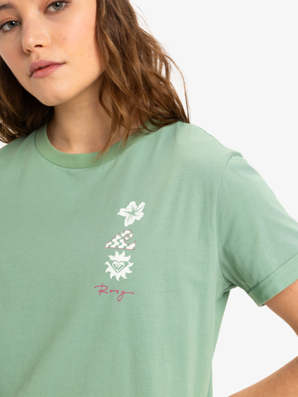 2 Oceanregular Art - T-shirt à manches courtes pour Femme Vert ERJZT05910 Roxy