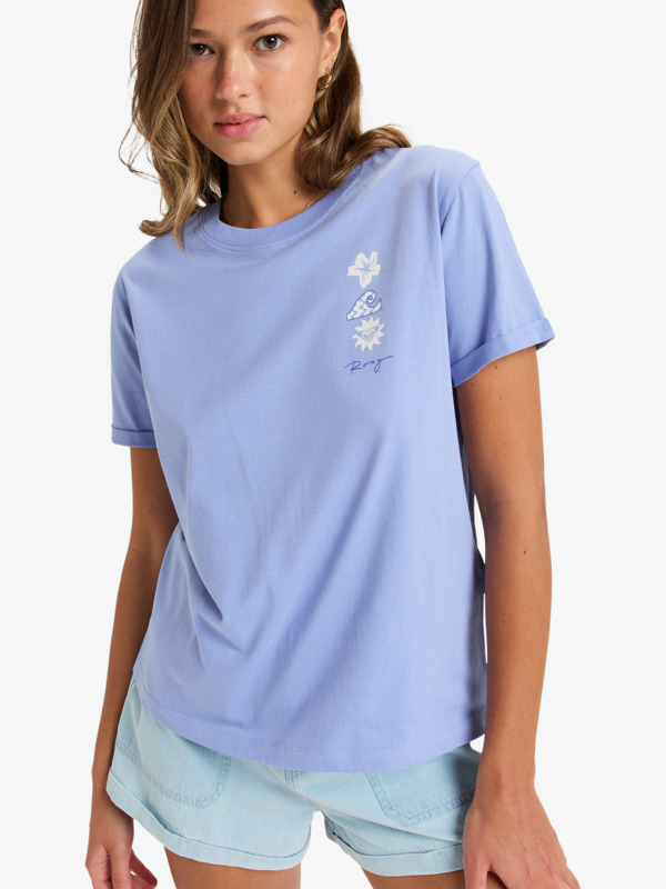 0 Oceanregular Art - T-shirt à manches courtes pour Femme Violet ERJZT05910 Roxy