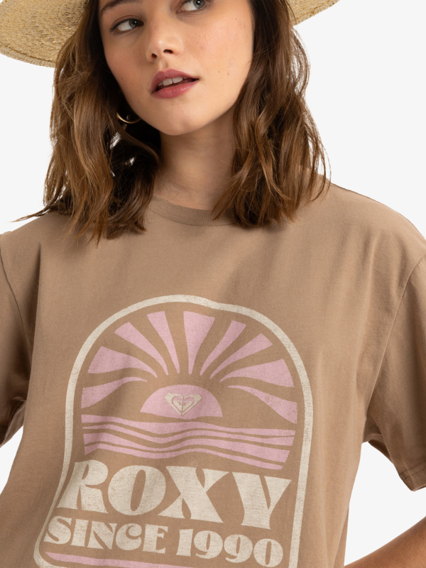 2 Hangloose Poster - Short Sleeves T-Shirt for Women Brown ERJZT05912 Roxy