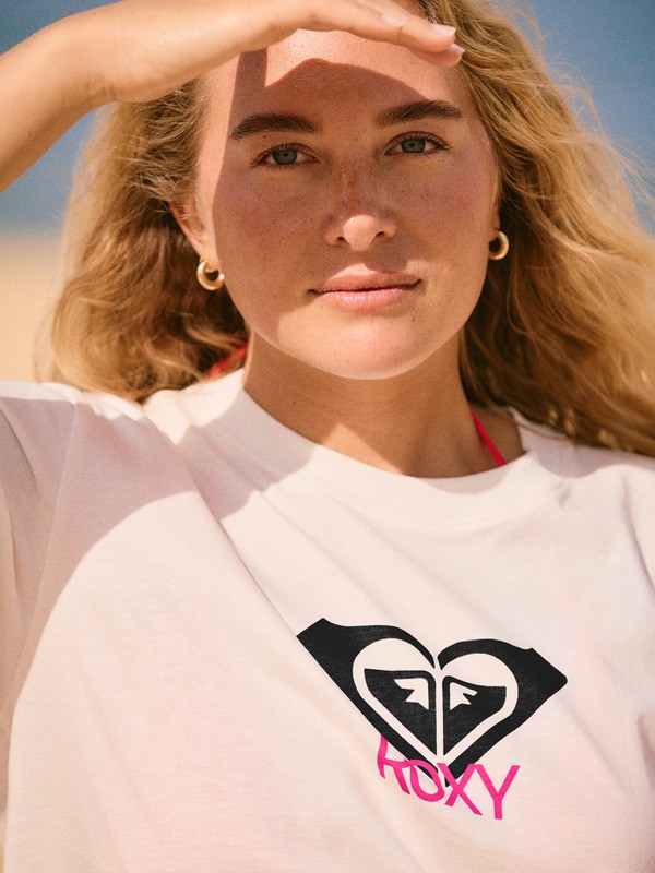 1 Ocean Road Art - T-shirt met korte mouwen voor Dames White ERJZT06015 Roxy