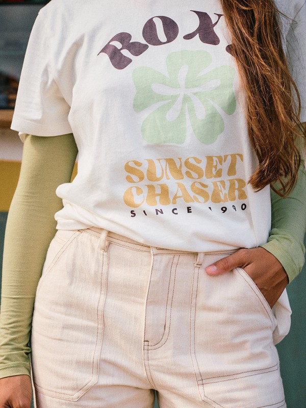 2 Hangloose Poster - T-shirt met korte mouwen voor Dames White ERJZT06018 Roxy