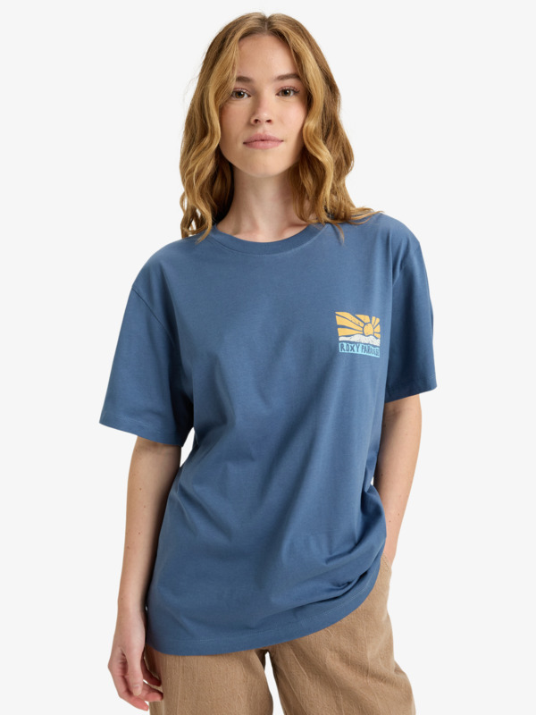 0 Hangloose Poster - T-shirt de manga curta para Mulher Azul ERJZT06018 Roxy