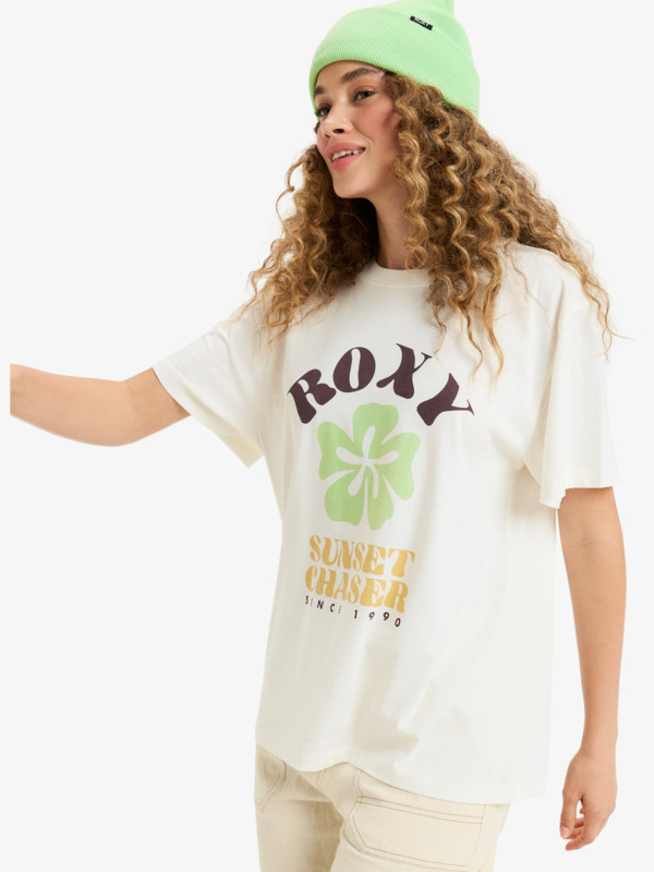 4 Hangloose Poster - T-shirt met korte mouwen voor Dames White ERJZT06018 Roxy