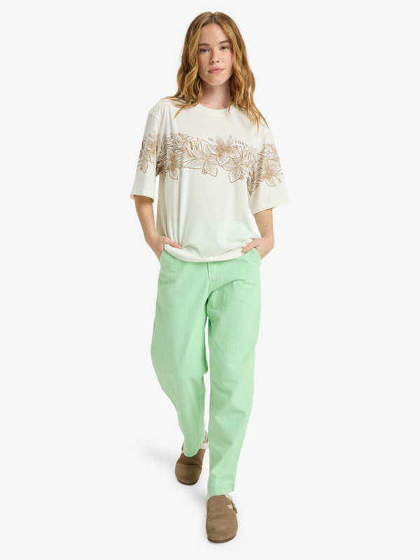 2 Hangloose Placed - Camiseta de manga corta para mujer Blanco ERJZT06019 Roxy