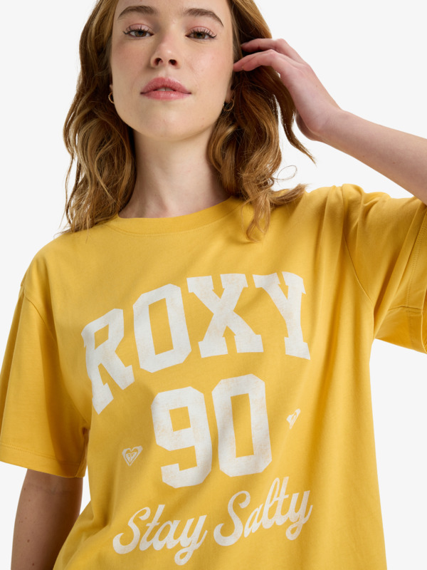 5 Hangloose The Sky - Camiseta de manga corta para mujer Amarillo ERJZT06020 Roxy