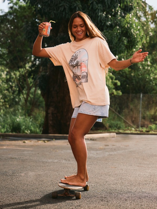 1 Sunnyoversize Stone Wash - Oversized T-shirt voor Dames  ERJZT06023 Roxy