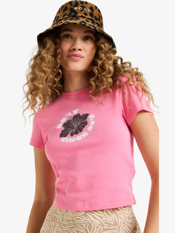 3 Beach Love - Cropped T-Shirt for Women Pink ERJZT06026 Roxy