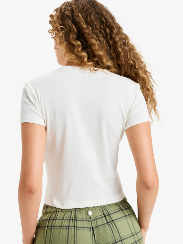 4 Beach Love - Kort T-shirt voor Dames White ERJZT06026 Roxy