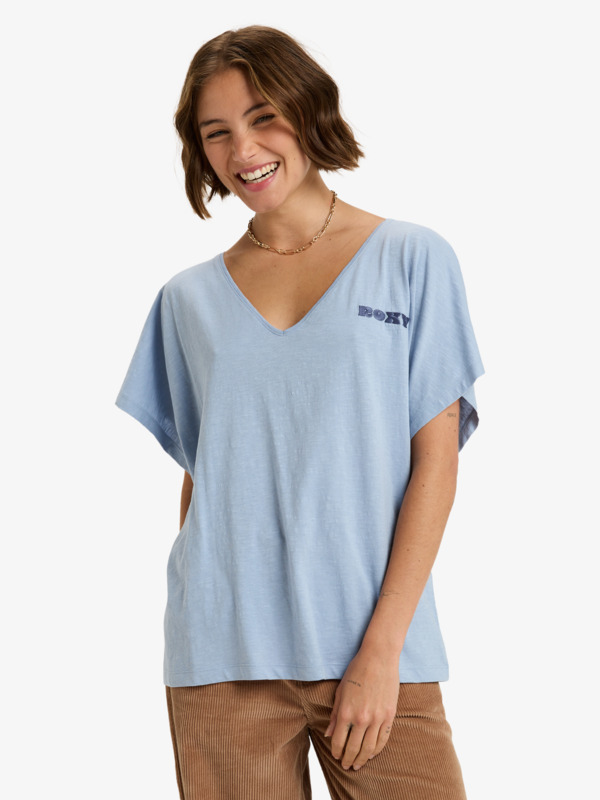 0 Nightfall - Short Sleeve T-Shirt for Women Blue ERJZT06029 Roxy